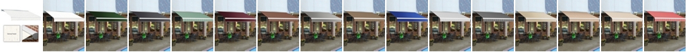 Awntech 8' Destin with Hood Left Motor, Remote Retractable Awning, 78" Projection